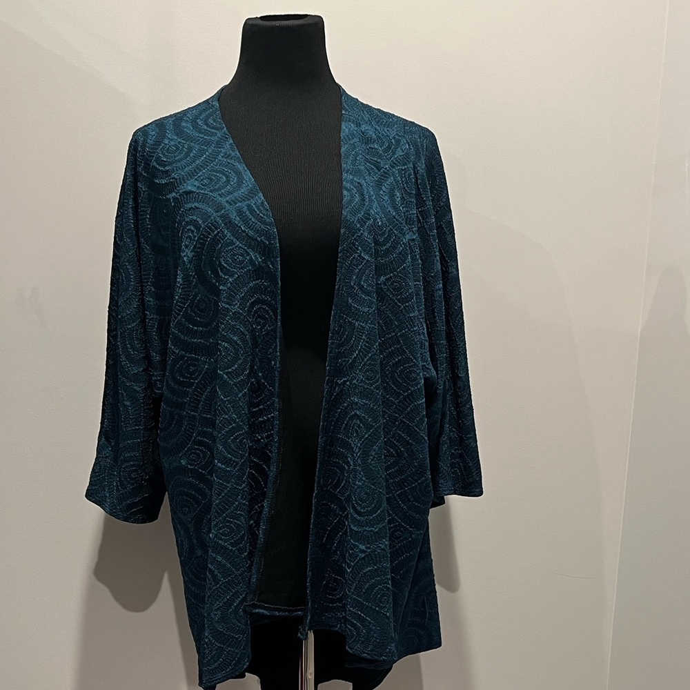 Teal Kimono Cardigan | LuLaRoe Lindsay | Size L
